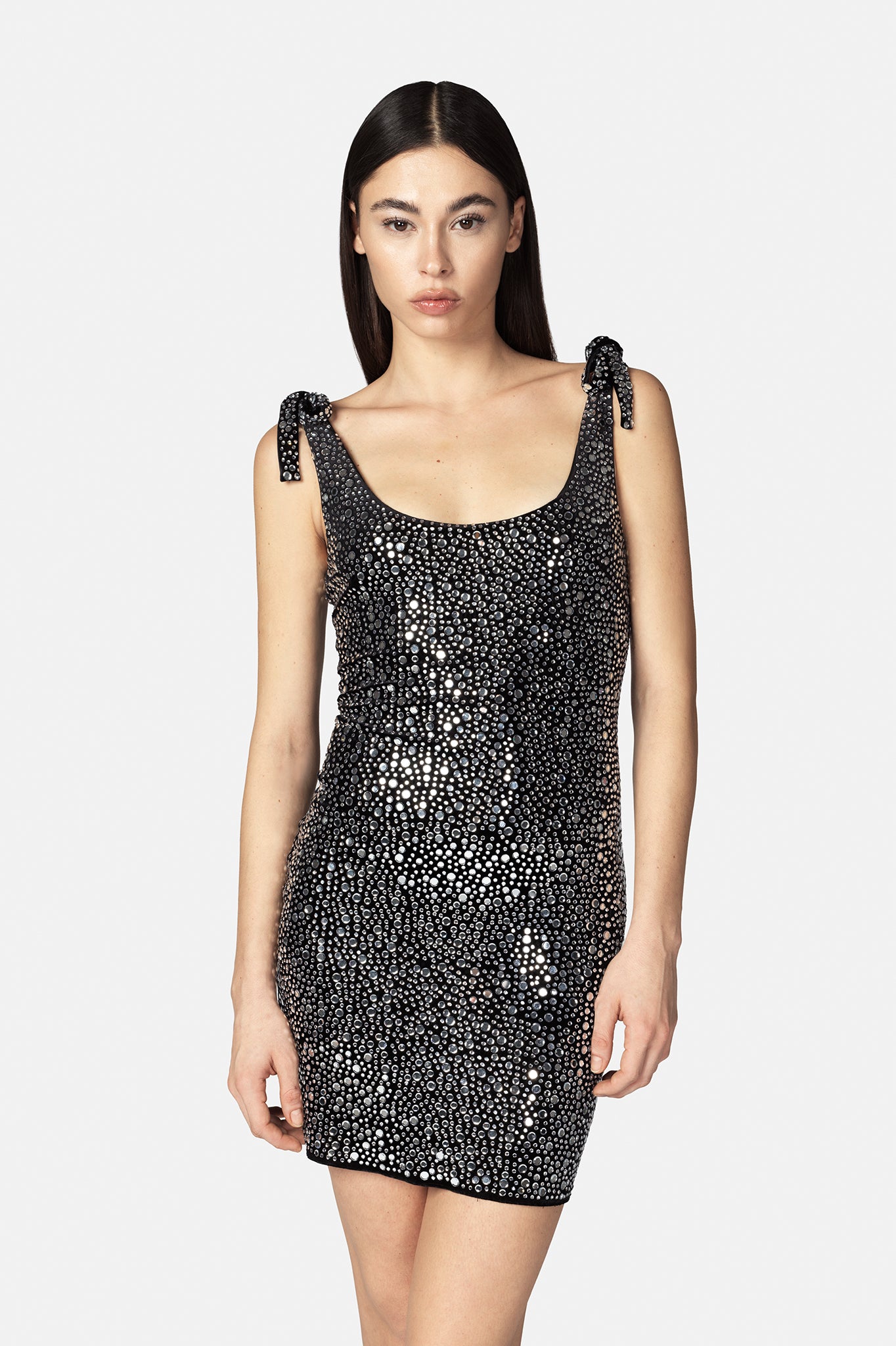 VESTIDO AYSEL NEGRO-PLATA