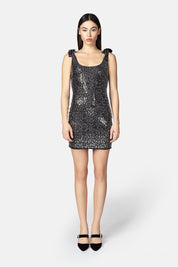 VESTIDO AYSEL NEGRO-PLATA