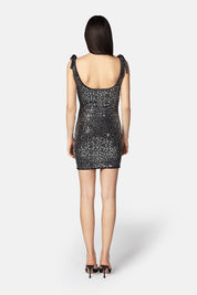 VESTIDO AYSEL NEGRO-PLATA