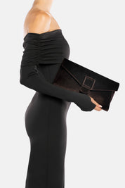 POCHETTE BEID VELVET TESTA DI MORO