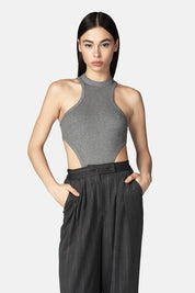 NORMA GRAY LUREX PANTS