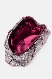 Clutch Mirach Plum and Silver