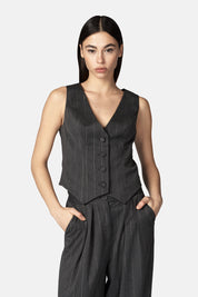 NORMA GRAY LUREX VEST