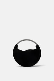 MINI BAG VELVET MERCURY BLACK