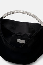 MINI BAG VELVET MERCURY BLACK
