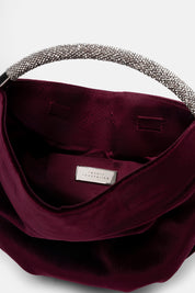 MINI BAG VELVET MERCURY PLUM