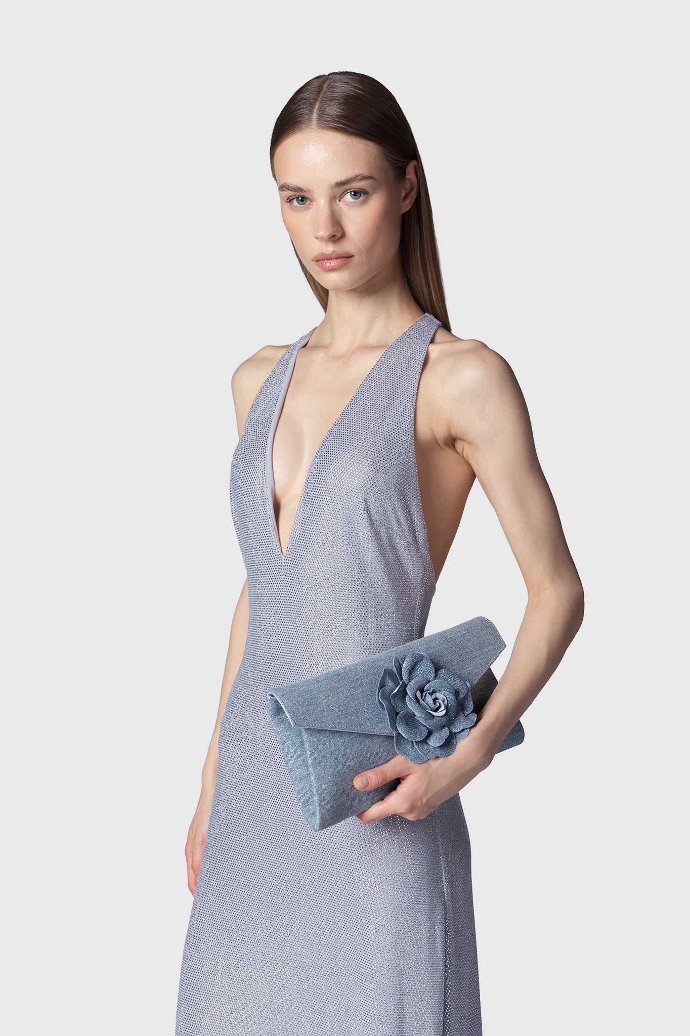 ABITO MIDI CATBA ARGENTO ARGENTO