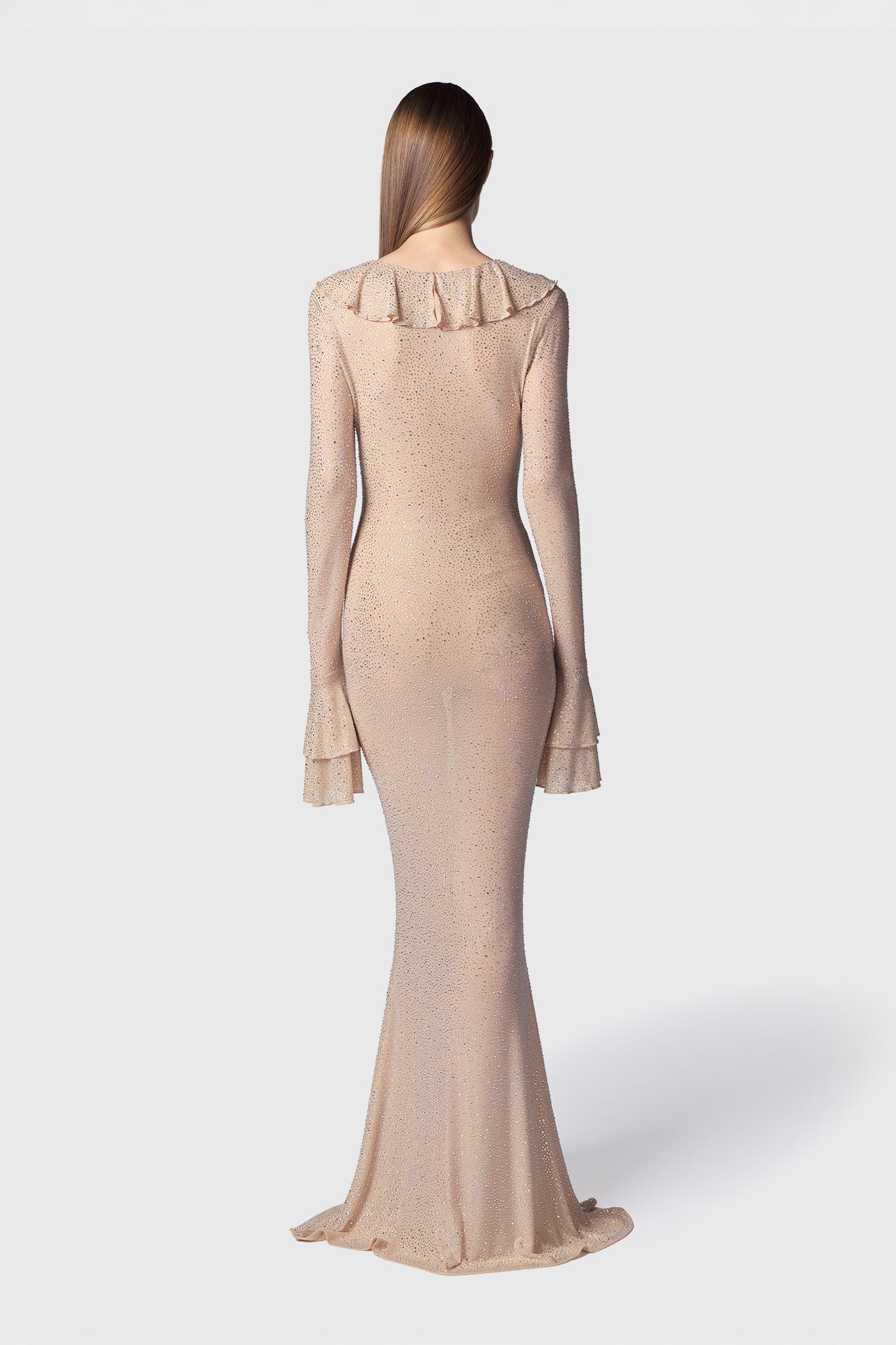 ABITO LUNGO COVE NUDE-CRYSTAL